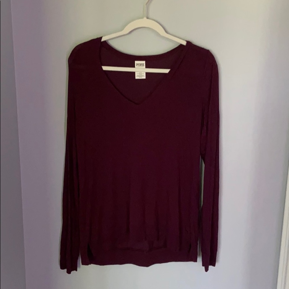 Flowy maroon top from PINK.